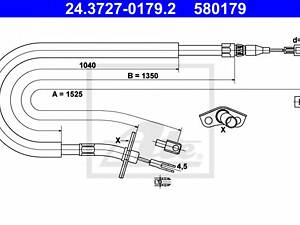 ATE 24.3727-0179.2. Трос гальмівний