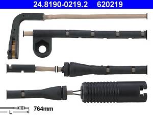 ATE 24.8190-0219.2 Датчик износа тормозных колодок (передних) BMW 5 (E39) 95-04 (L=764mm)