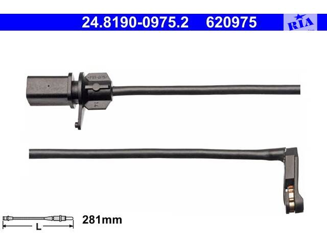 ATE 24.8190-0975.2 Датчик износа тормозных колодок (передних) Audi A4/A5/Q5 15- (L=281mm)