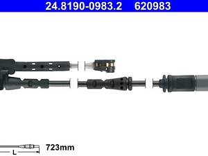 ATE 24.8190-0983.2 Датчик износа тормозных колодок (передних) BMW X1 (F48)/X2 (F39)/Mini Cooper 13- (L=474mm+L=249mm)