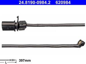 ATE 24.8190-0984.2 Датчик износа тормозных колодок (передних) Audi A4/A5/Q5/Q7 15-/VW Touareg 18- (L=397mm)