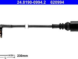 ATE 24.8190-0994.2 Датчик зносу гальмівних колодок (передніх/задніх) VW Crafter/Man TGE 2.0TDI 16- (L=230mm)