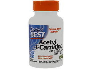Ацетил карнитин Doctor's Best 500 мг 60 капсул (509)