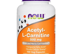 Ацетил-L Карнитин Acetyl-L Carnitine Now Foods 500 мг 100 капсул