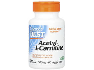 Ацетил карнитин Doctor's Best Acetyl-L-Carnitine 1000 мг 60 вег капс