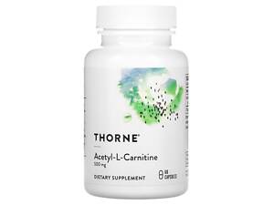 Ацетил-L-карнітин, Acetyl-L-Carnitine, Thorne, 60 капсул