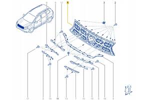 РЕШЕТКА БАМПЕРА DACIA DUSTER II 18-