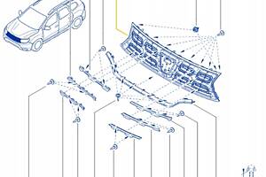 РЕШЕТКА БАМПЕРА DACIA DUSTER II 18-
