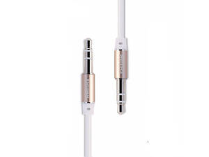 Кабель Audio AUX RM-L200 miniJack 3.5 male to male 2.0 м white Remax 320101