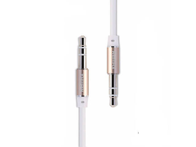 Audio кабель AUX RM-L200 3.5 miniJack male to male 2.0 м white Remax 320101 - Фото 1