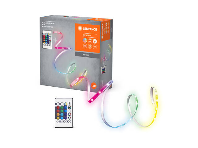 Audio LED стрічка RGB 3.6W 5V IP20 DIM USB 2000х3х10mm [4099854095368] LEDVANCE Flex Audio Usb With Remote Control - Фото 2
