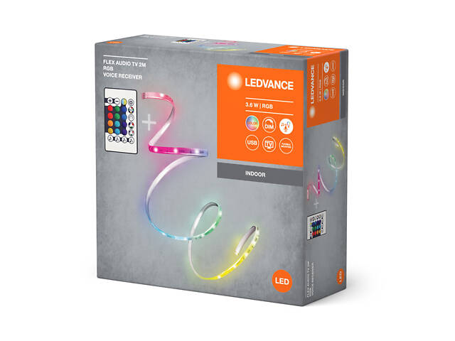 Audio LED стрічка RGB 3.6W 5V IP20 DIM USB 2000х3х10mm [4099854095368] LEDVANCE Flex Audio Usb With Remote Control - Фото 3