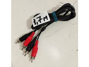 Аудио/видео кабель 2RCA-2RCA, 1,7м. В идеальном состоянии.