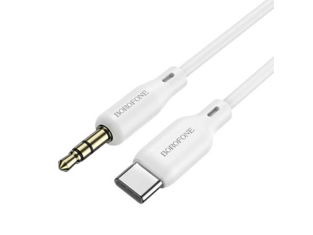 Аудіокабель BOROFONE BL18 Type-C silicone digital audio conversion cable White yL. - Фото 3