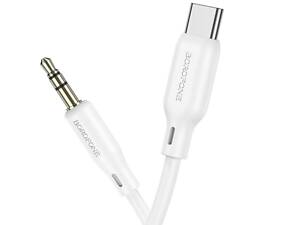 Аудіокабель BOROFONE BL18 Type-C silicone digital audio conversion cable White yL.