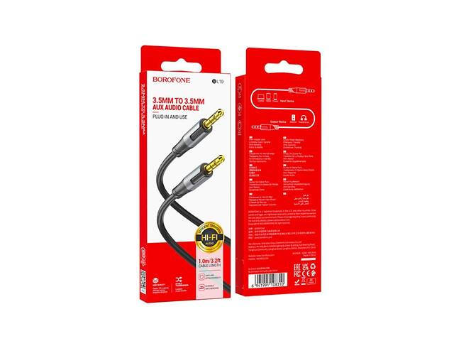 Аудиокабель BOROFONE BL19 Creator AUX audio cable Black yL. - Фото 6