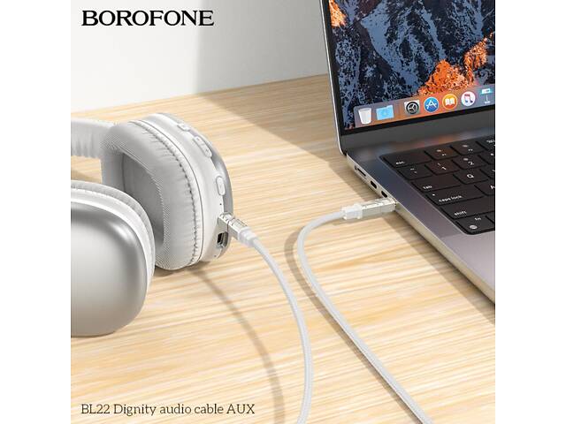 Аудіокабель BOROFONE BL22 Dignity audio cable AUX Black yL. - Фото 5