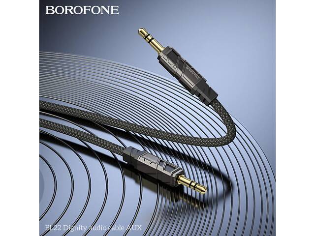 Аудіокабель BOROFONE BL22 Dignity audio cable AUX Black yL. - Фото 6