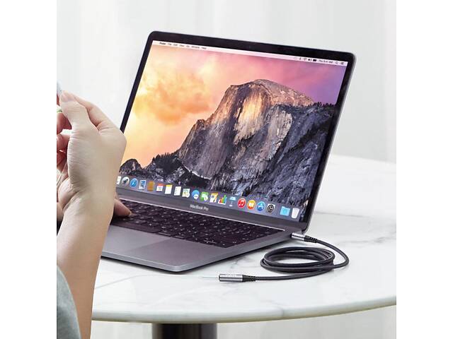 Аудиокабель HOCO UPA20 3.5 audio extension cable male to female (L=1M) Metal Gray yL. - Фото 7