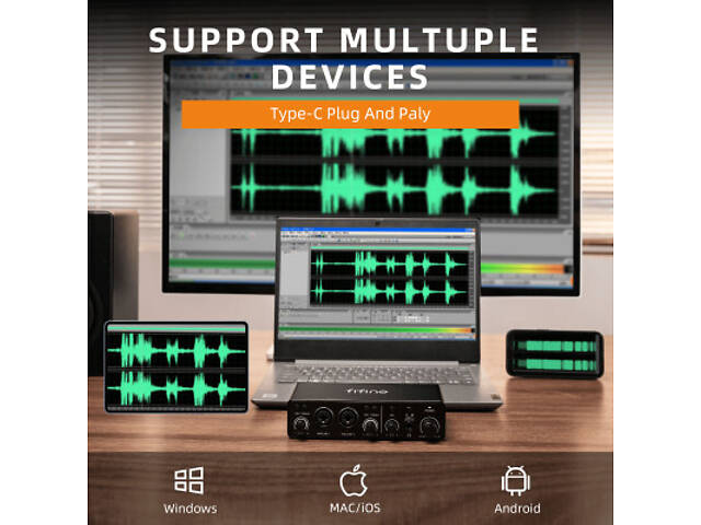 Аудіоінтерфейс Fifine Ampli 3 - Фото 3