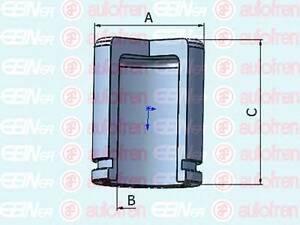 Autofren Seinsa D025449. Поршень супорта перед Ford Mondeo III/Toyota Auris/Avensis/Verso 57x53,35