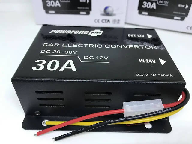 Авто преобразователь 24В в 12В PowerOne 30A - Фото 4