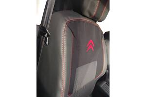 Авточехлы (ткань и кожзам, Premium) Полный салон для Citroen Berlingo 2008-2018 гг