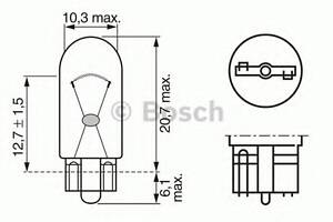 Автолампа (12V 5W W5W PURE LIGHT)