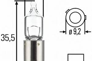 Автолампа BA9S 12V 6WT6W H6W 12V6W