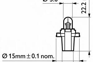 Автолампа BAX 12V 1.2W 8,3/1,35 Black