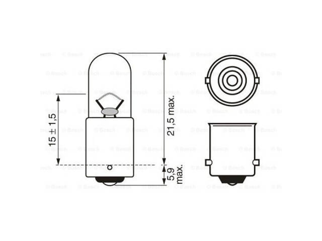 Автолампа Bosch 4W (1 987 302 817) - Фото 5