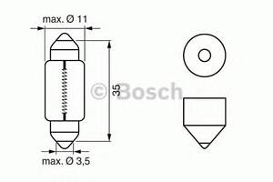 Автолампа C5W 12V 5W (35mm)