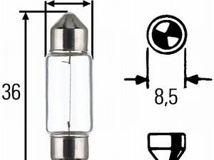 Автолампа C5W 12V 5W (36mm)