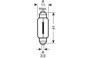 Автолампа C5W 12V 5W (41mm)