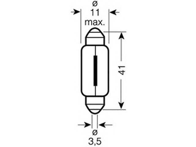 Автолампа C5W  12V 5W (41mm)