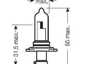 Автолампа галогенова 60W OSRAM 9005XS на JEEP GRAND CHEROKEE Mk II (WJ, WG)