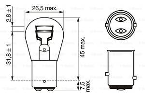 Автолампа P21/5W 12V 21/5W