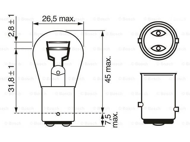 Автолампа P21/5W 12V 21/5W