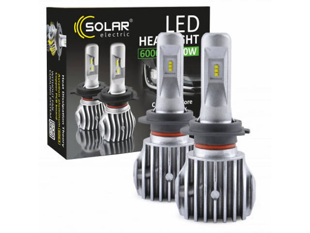 Автолампа SOLAR H7 CANBUS 12/24V 6500K 6000Lm 50W Cree Chip 1860 (8607) - Фото 6