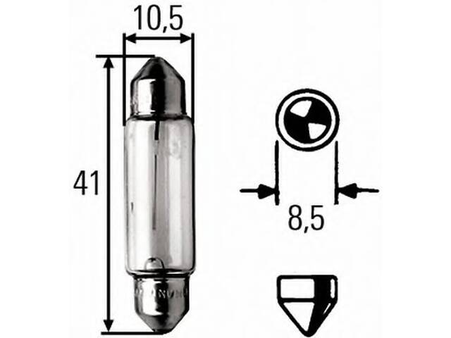 Автолампа SV8,5 12V 10W 11X41