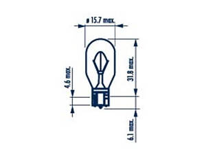 Автолампа W16W 12V NARVA 16W W2,1X9,5d