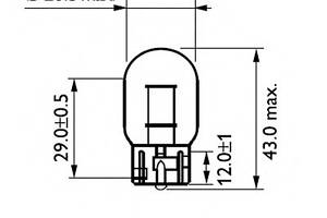 Автолампа W21W 12V W3x16d (2 шт. в блістері)