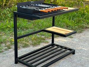 Автомангал Loft з АКБ на 8 шампурів із кришкою + аксесуари