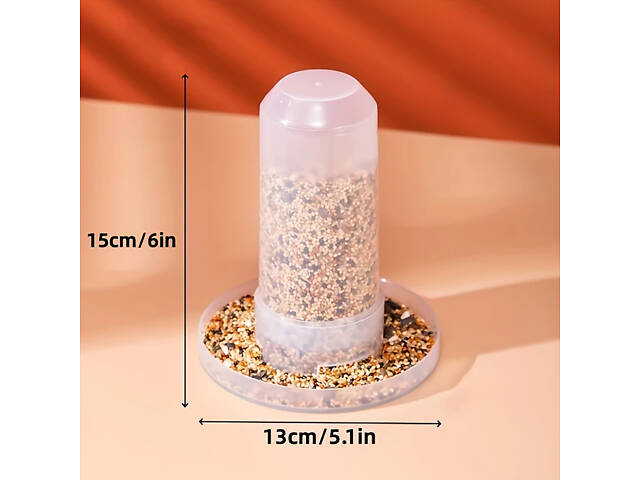 Автоматична бункерна годівниця та поїлка для птахів 350 мл - Фото 9