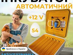 Автоматичний інкубатор для курячих яєць Теплуша ЄВРО АКВА-88 12/50 ТАВ ТЕНовий з живленням 2в1 12В та 220В