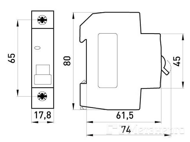 Автоматический выключатель 1р 32А 4,5кА 'C' [s002011] E.NEXT e.mcb.stand.45.1.C32 - Фото 2