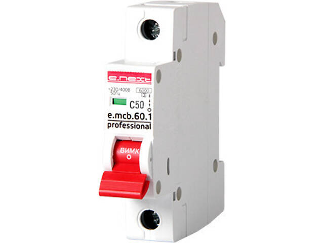 Автоматический выключатель 1р 50А 6кА 'C' [p042013] E.NEXT e.mcb.pro.60.1.C50 new - Фото 1