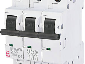Автоматический выключатель 3p 50А 6kA 'D' [2155721] ETIMAT 10 ETI