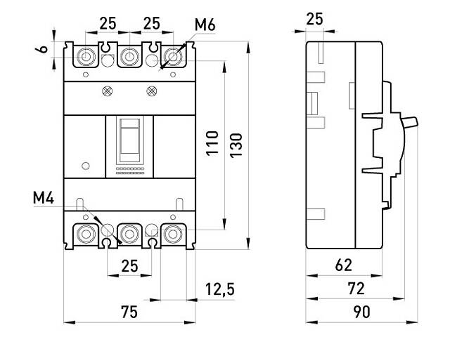 Автоматический выключатель 3Р 63А 10кА [i0010004] e.industrial.ukm.60S.63 E.NEXT - Фото 2