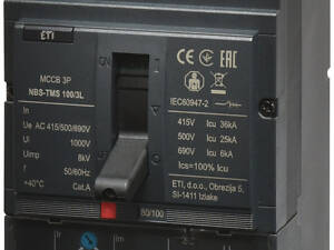Автоматический выключатель 3Р 63А 36кА [4673005] NBS-TMS100/3L ETI